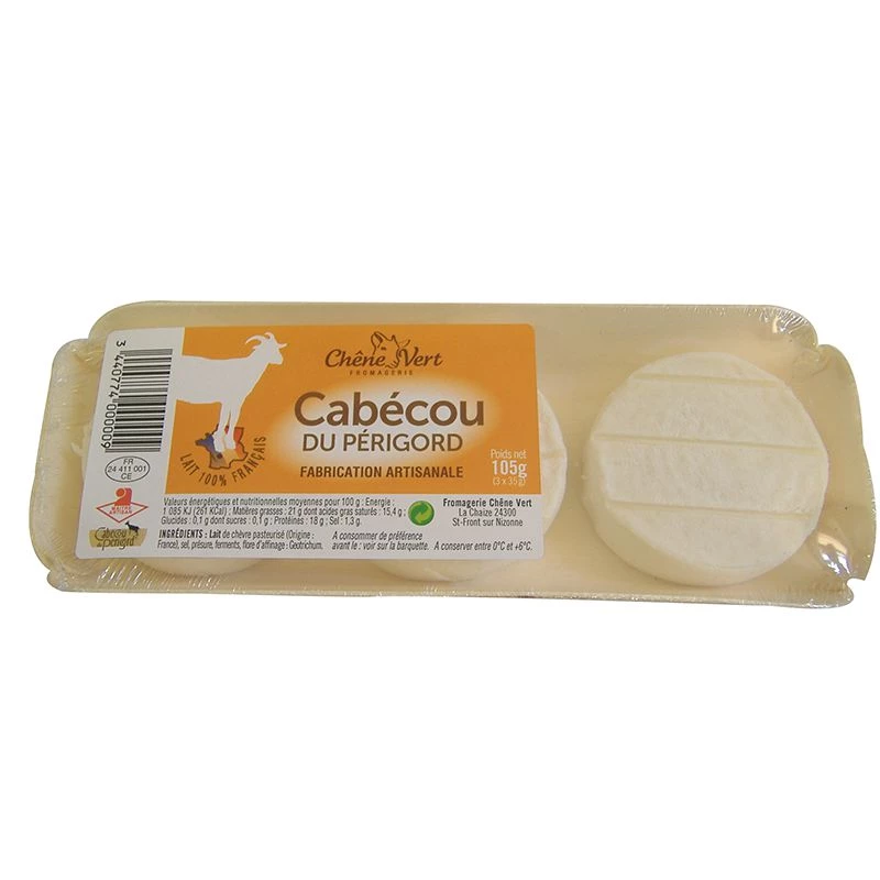 Queijo Cabécou do Périgord 3x35g - CARVALHO VERDE