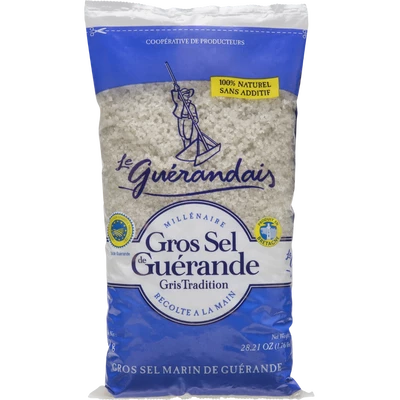 Sal gruesa Tradición Gris Guérande, 800 g -  LE GUÉRANDAIS