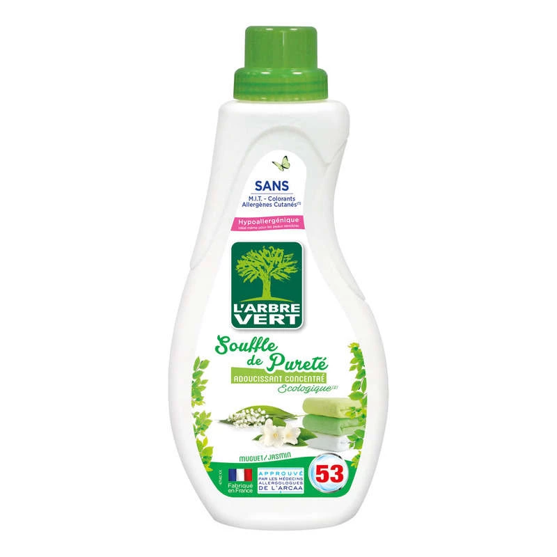 Adoucissant souffle de pureté 800ml - L'ARBRE VERT