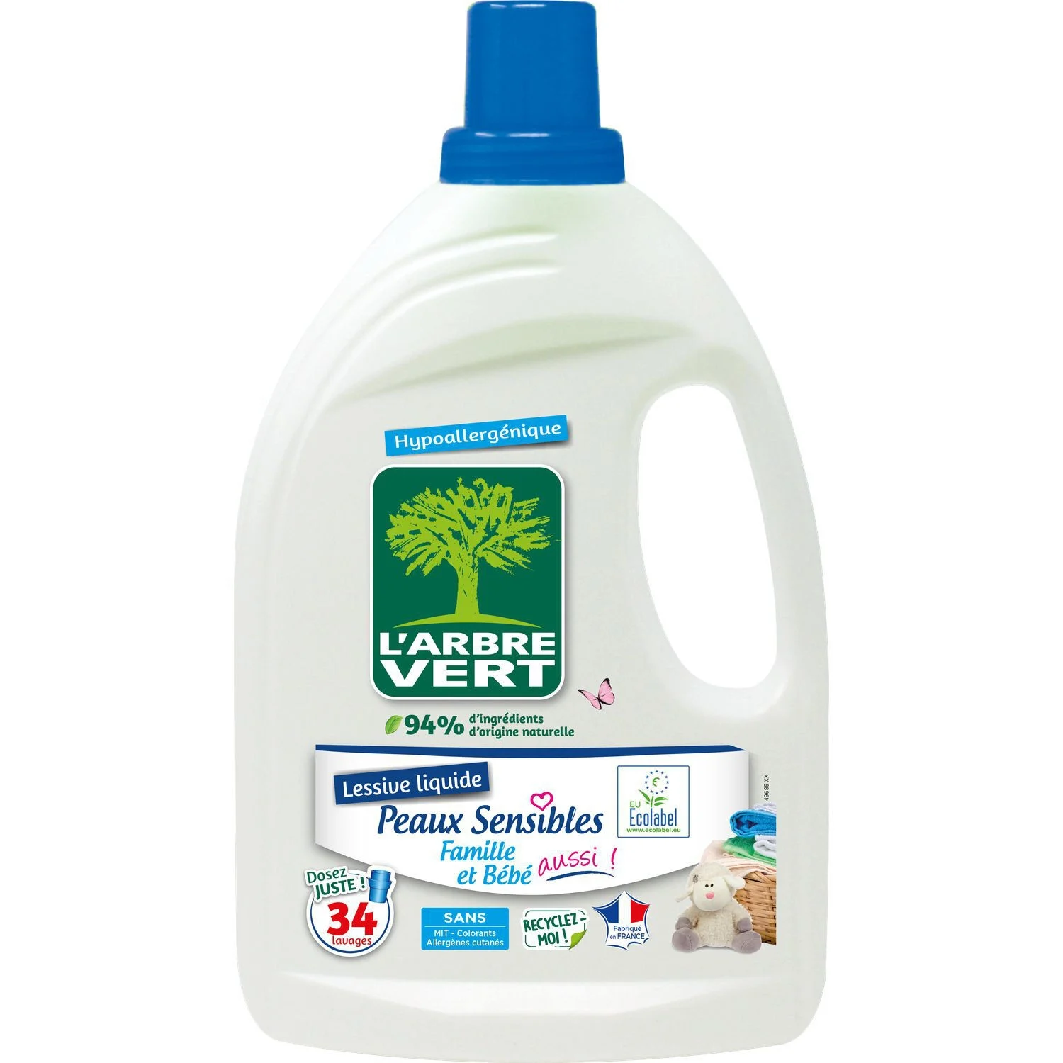 Family and baby liquid laundry 1.5L - L'arbre Vert