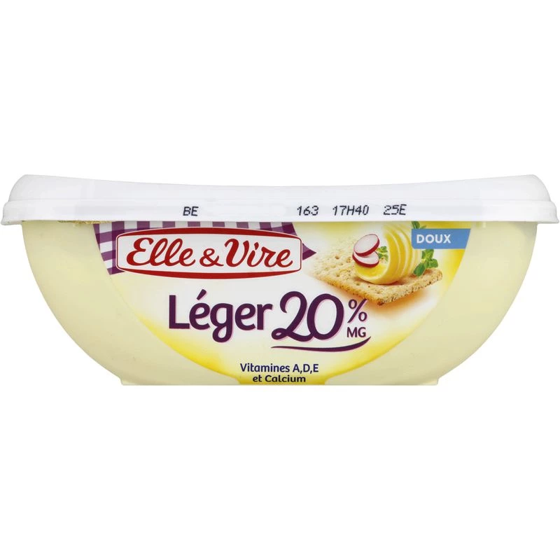 Beurre doux léger 20% M.G 250g - ELLE & VIRE