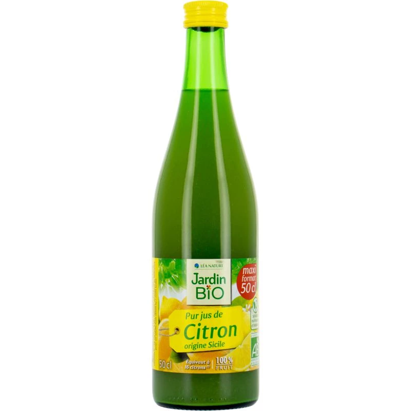 Pure organic lemon juice 50cl - JARDIN Bio