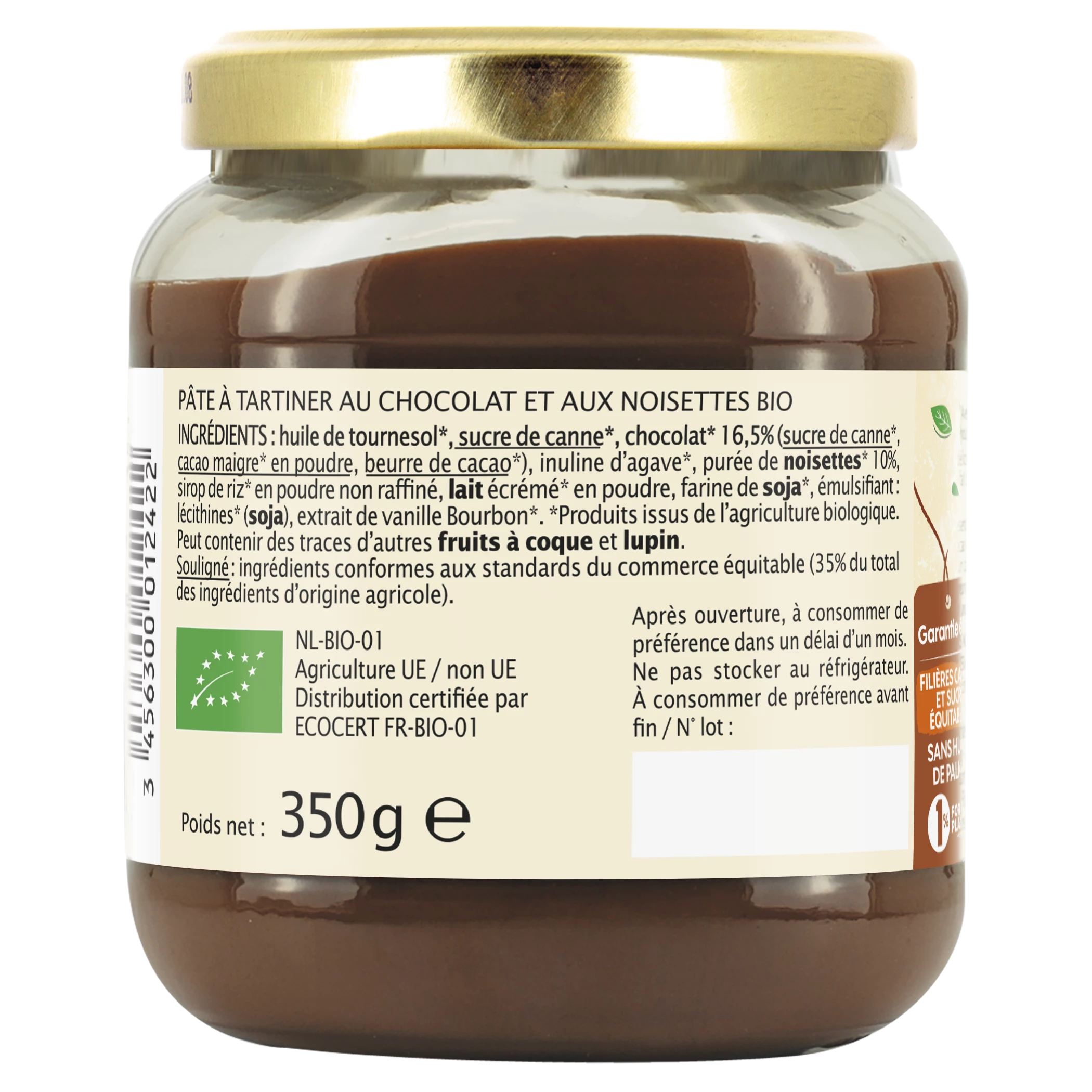 Jb P.tart.choco Nois.bio 350g