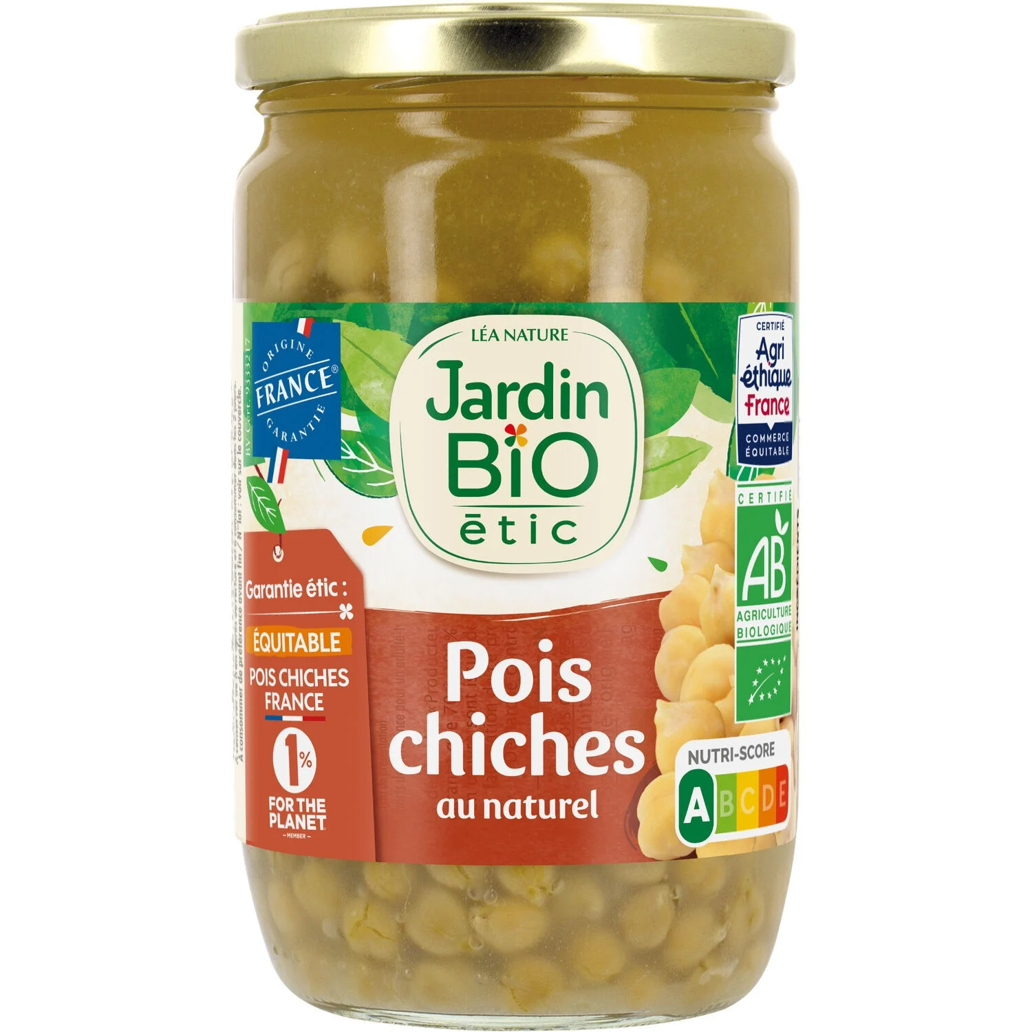 Organic Chickpeas 660g - Jardin Bio Etic