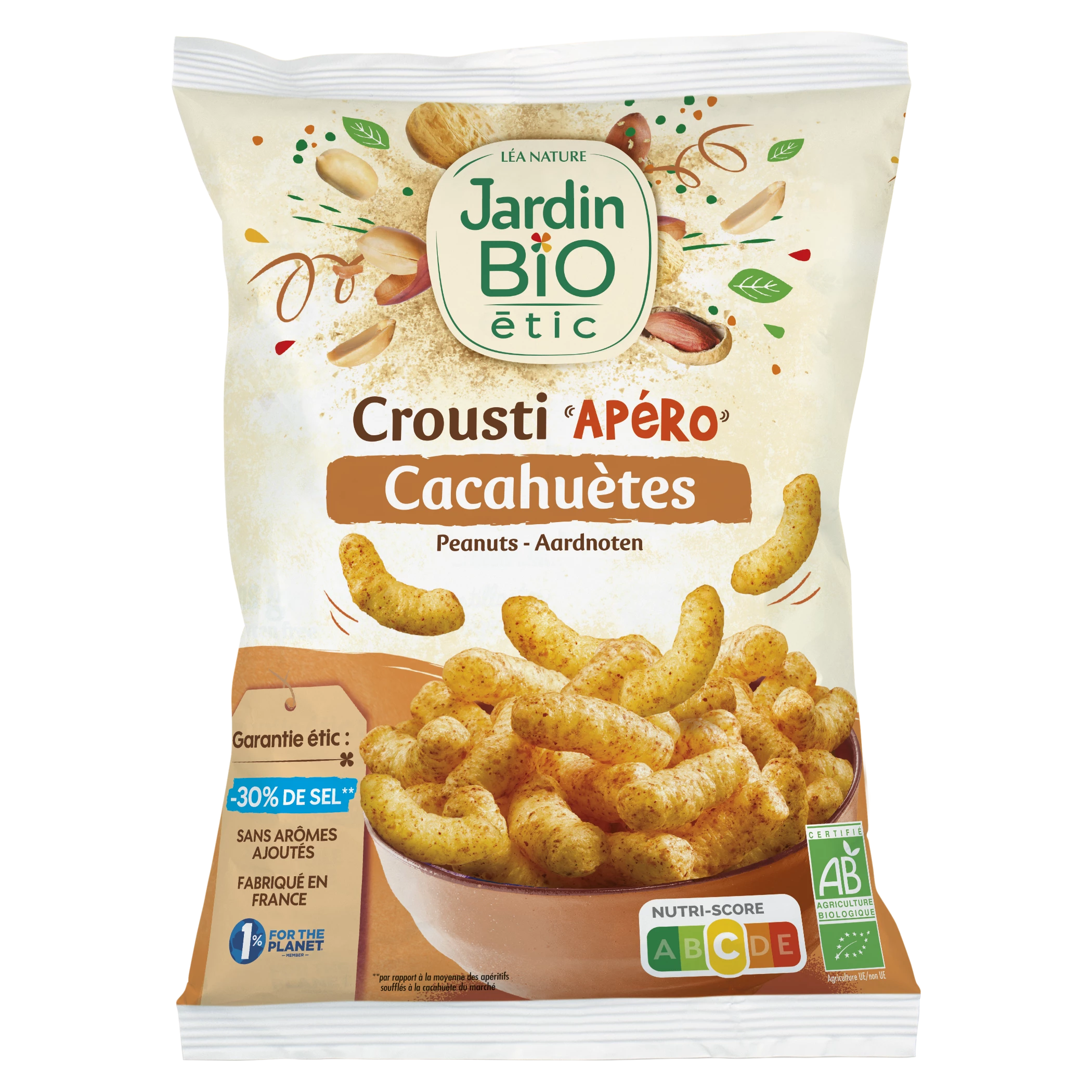 Cacahuètes Crousti'Apéro 85g JARDIN Bio ETIC