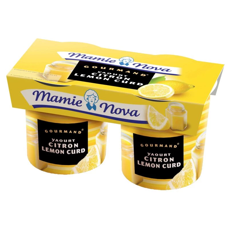 Yaourt Gourmand Lemon Curd 2x150 - Mamie Nova