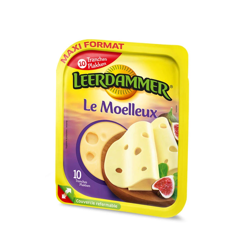 Fromage le Moelleux 10 tranches 250g - LEERDAMMER