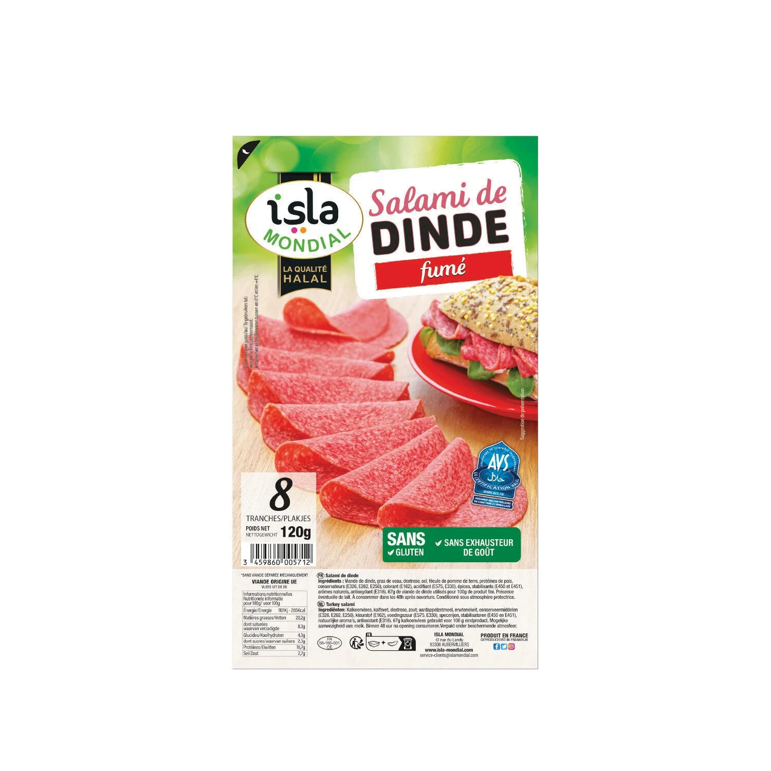 120g Salami Religion Halal 10 Tr