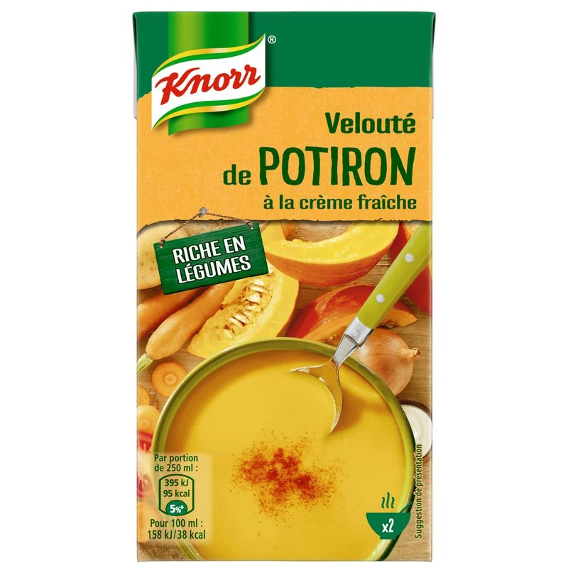 Soupe Veloutée de Potiron Crème Fraîche,  500ml - KNORR
