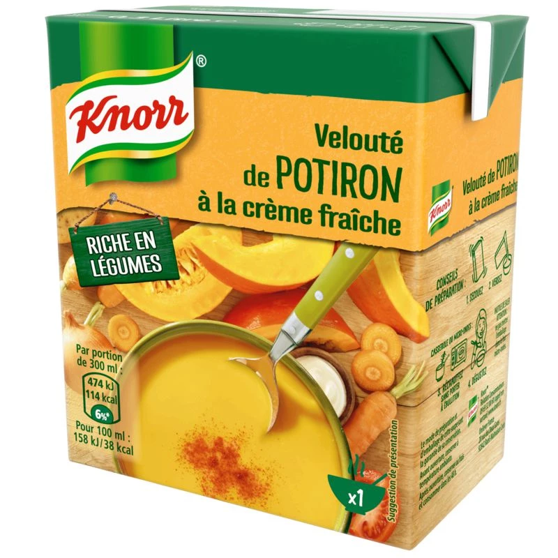 Soupe Veloutée de Potiron Crème Fraîche, 300ml - KNORR