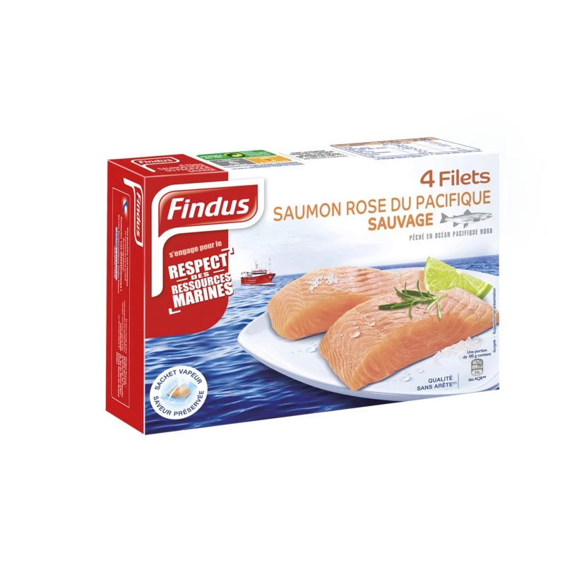 Filetes de salmón rosado del pacífico 400g - FINDUS
