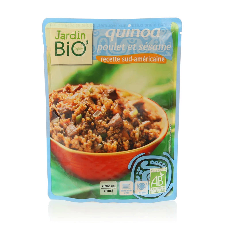 Quinoa de frango e gergelim BIO 250g - JARDIN BIO