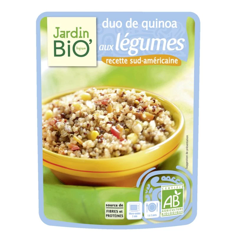 Duo de Quinoa aux légumes BIO 250g - JARDIN BIO