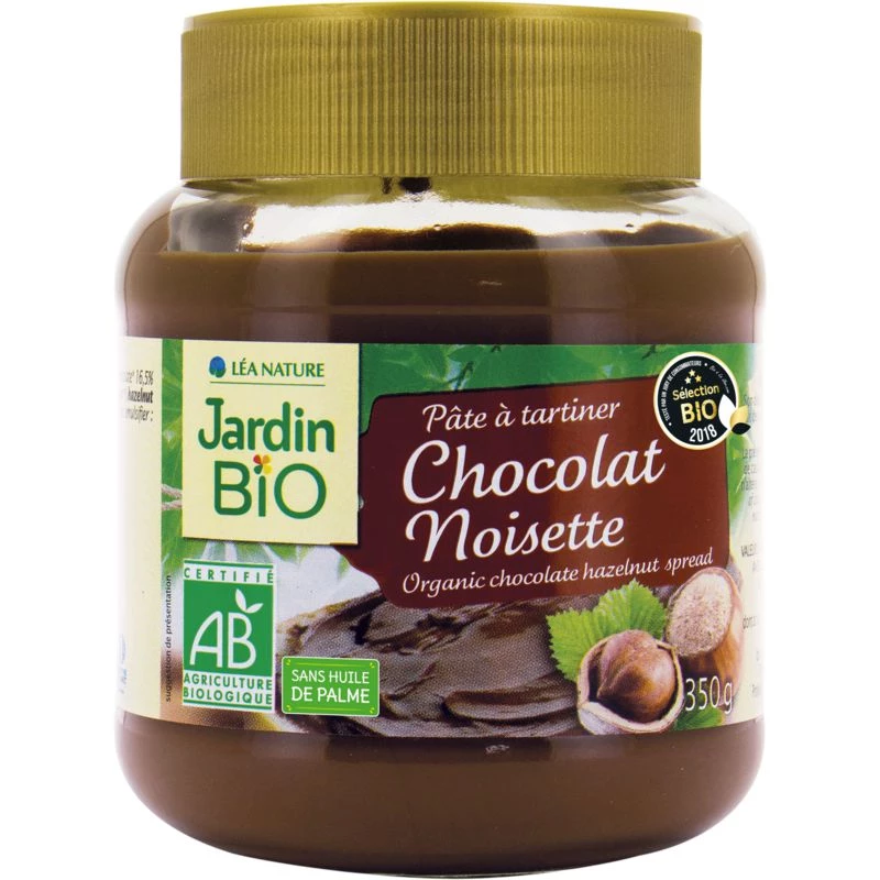 Crema de chocolate y avellanas ecológica 350g - JARDIN Bio