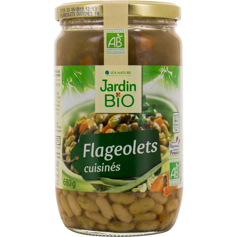 Flageolets nấu chín hữu cơ 680g - JARDIN Bio