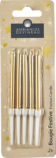 10 Bougies Ceremonie Or