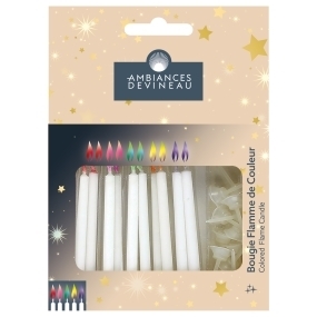 10 Bougies Blanche Flamme