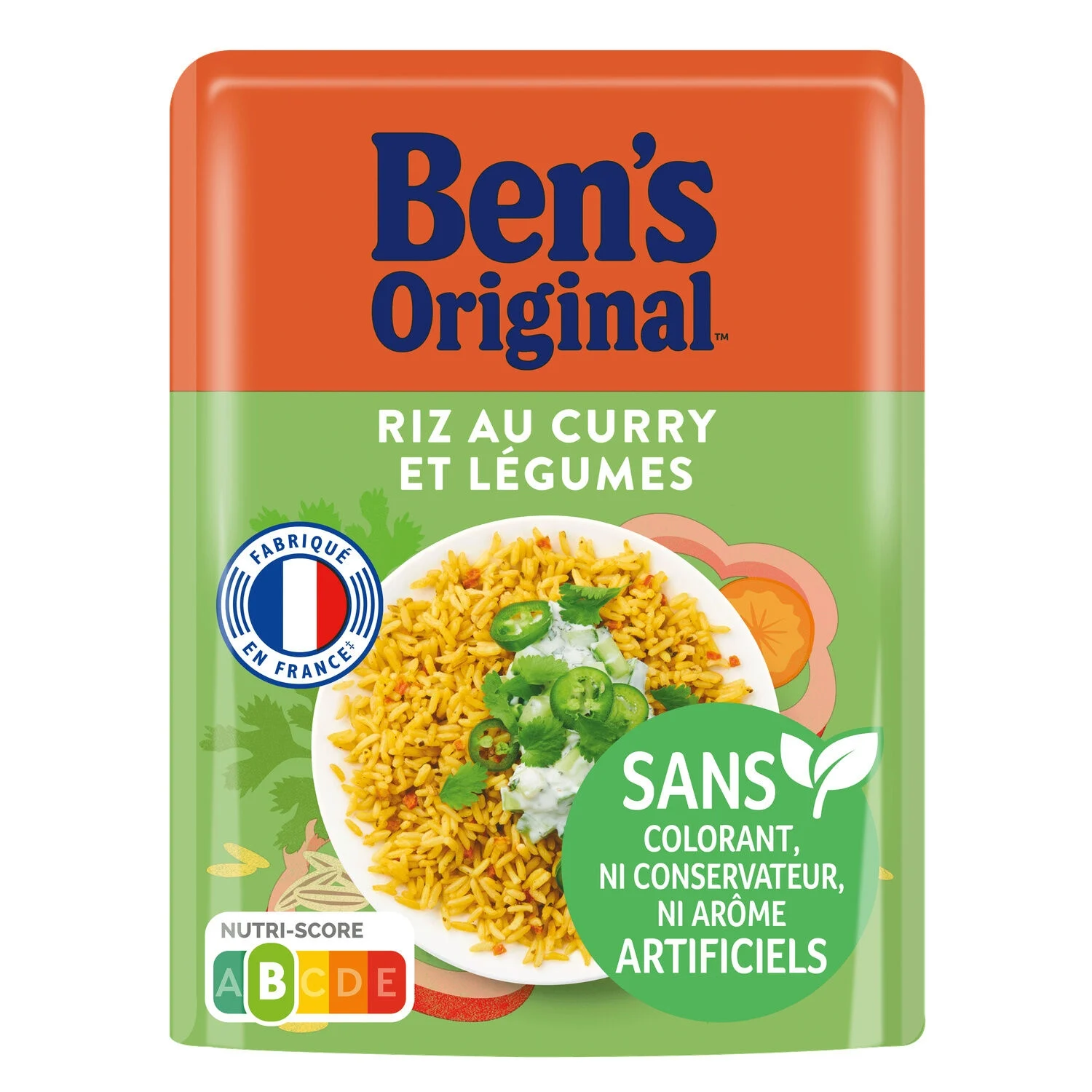 Express Microwave Rice with Curry and Vegetables 220g - Ben's Original