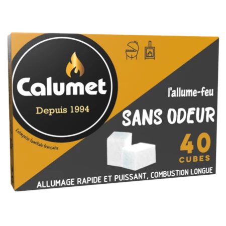 40 Cubes Allume Feu Ss Odeur