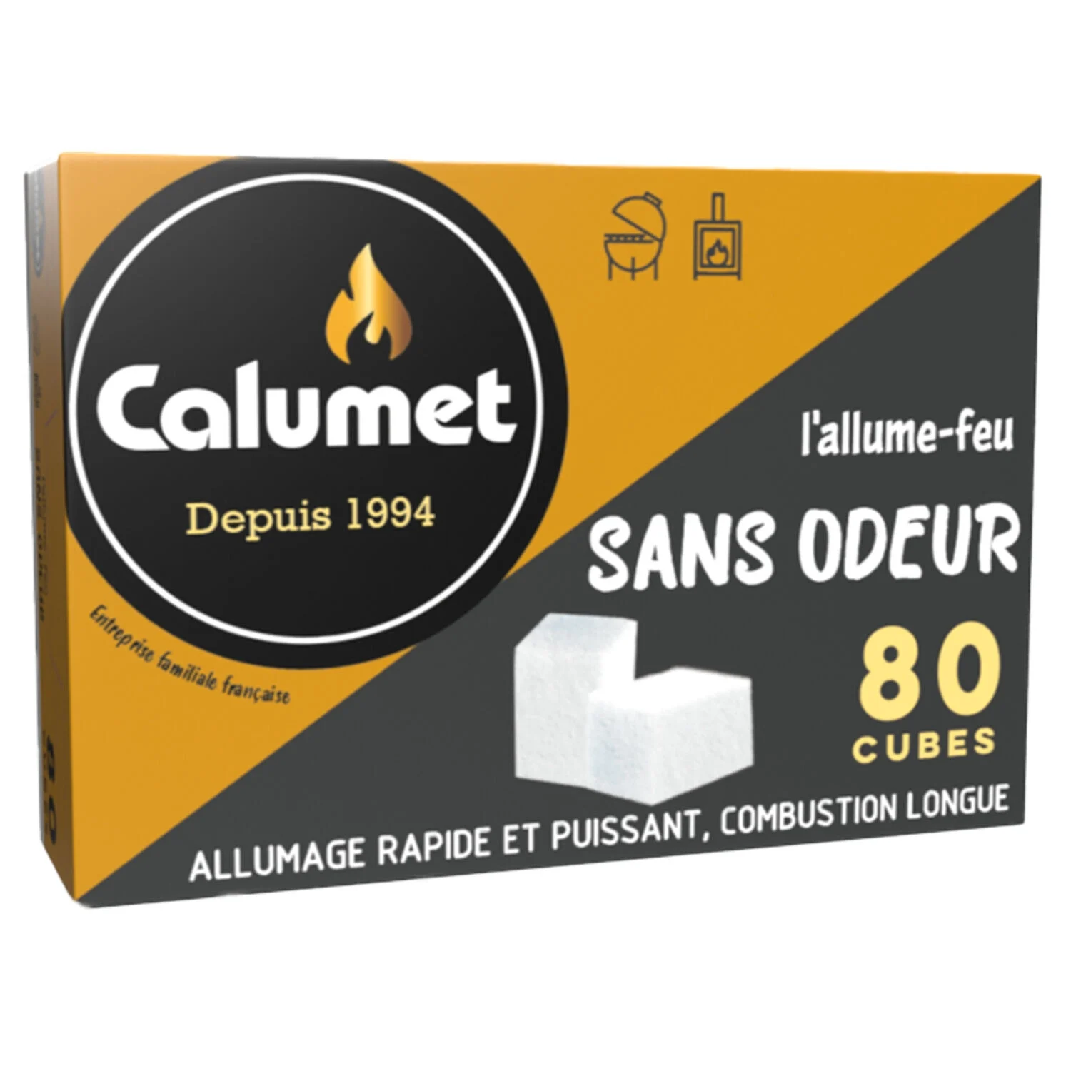 Cube fire lighter without odeaur 80Cubes - CALUMET