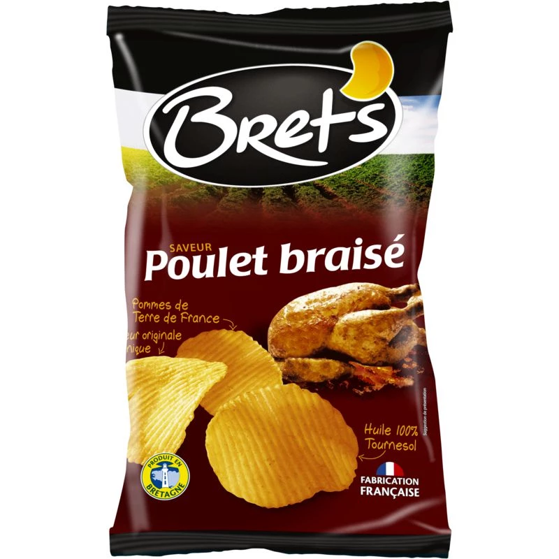 Braised Chicken Crisps, 125g - BRET'S