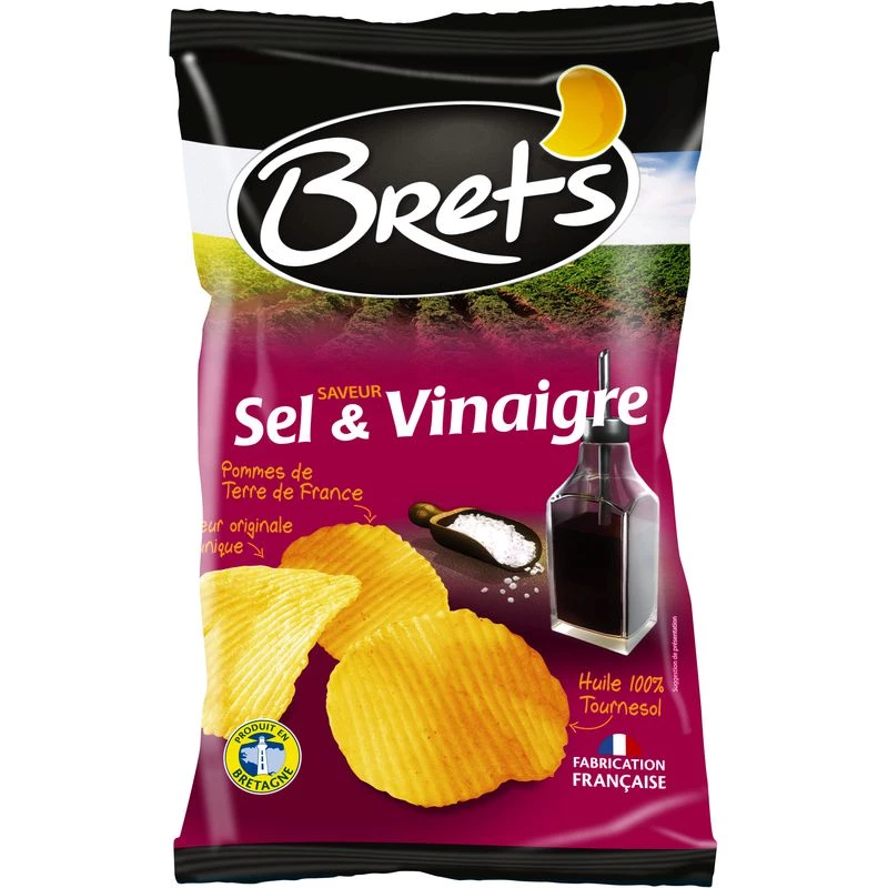 Patatas fritas con sal y vinagre, 125 g - BRET'S