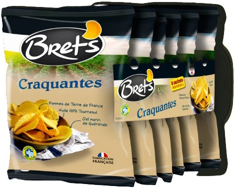 Chips Nature la Craquante, 6X25g - BRET'S