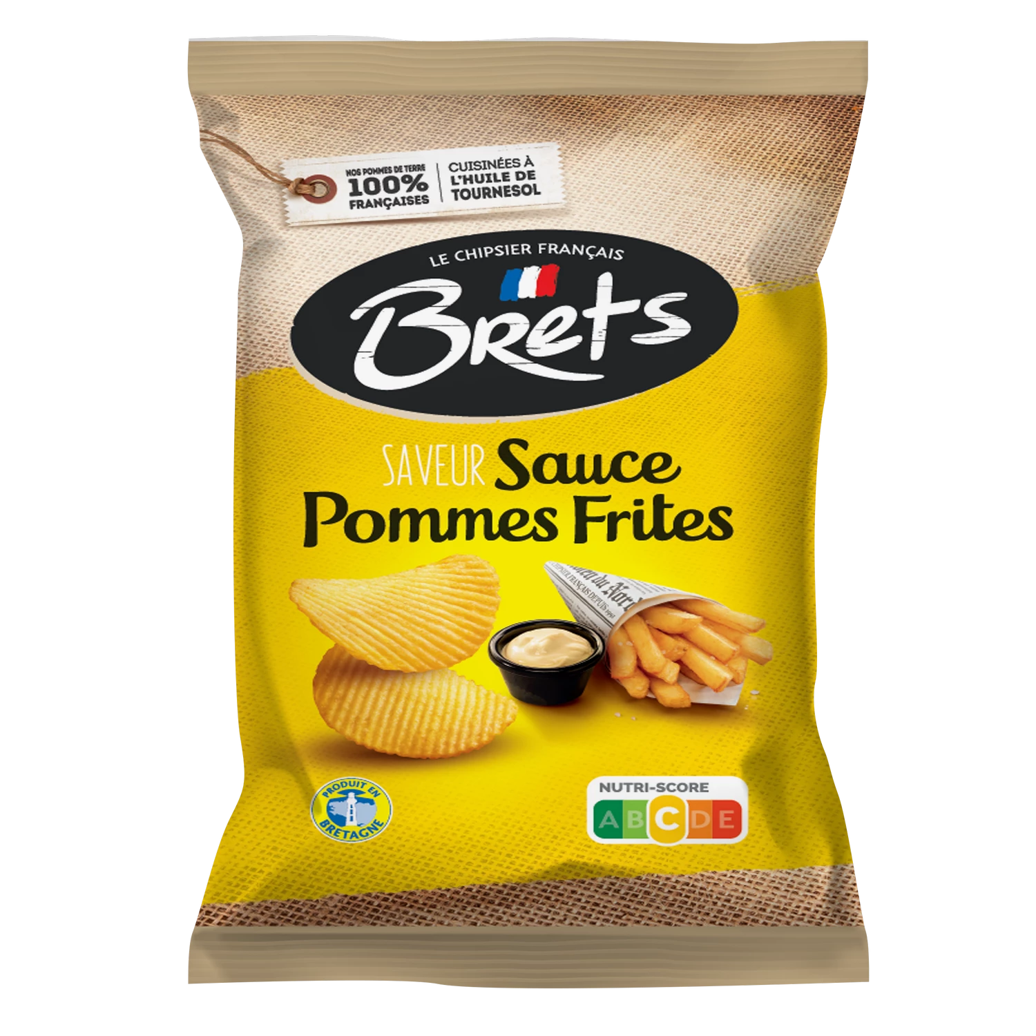 Crisps with French Fries Sauce, 125g - BRET'S