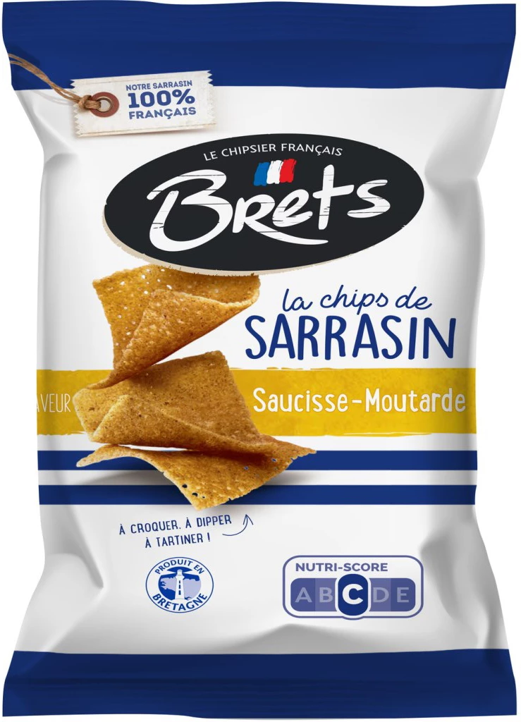 Mustard Sausage Crisps, 120g - BRET'S