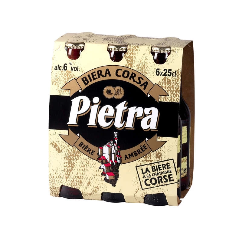 Birra Ambrata, 6°, 6x25cl - PIETRA