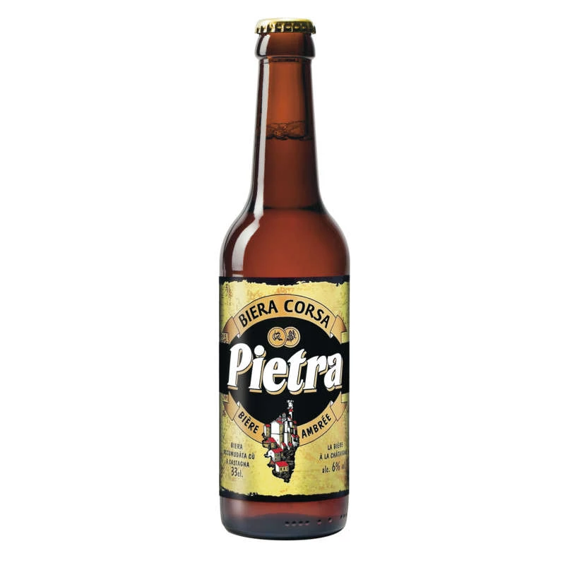 Ambrée Corsican beer, 33cl - PIETRA