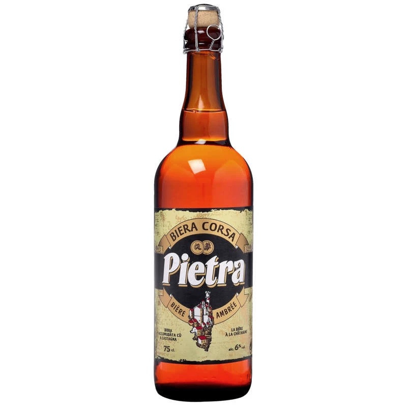 Cerveza ámbar de Córcega, 6°, 75cl - PIETRA