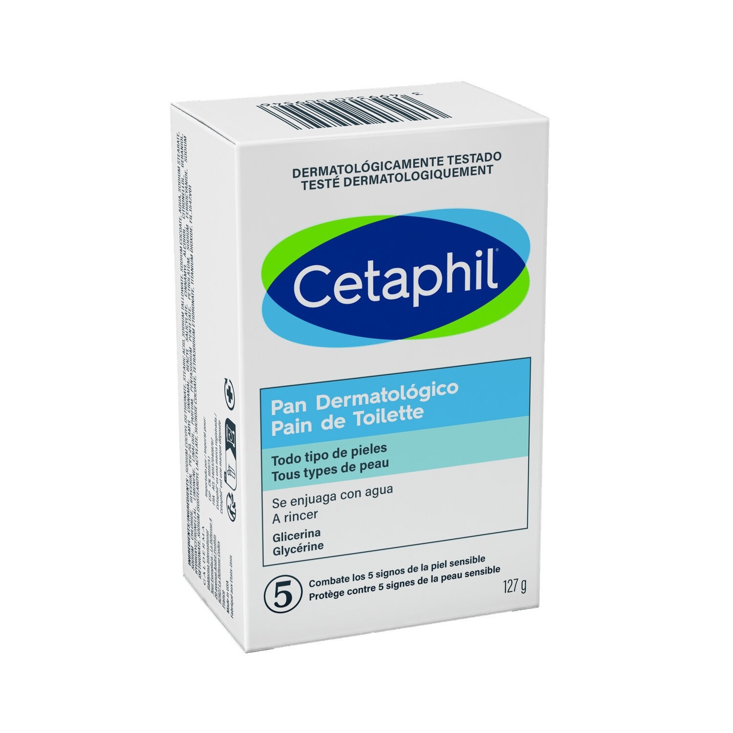 Pain dermatologique visage et corps peaux sensibles 127 g - CETAPHIL