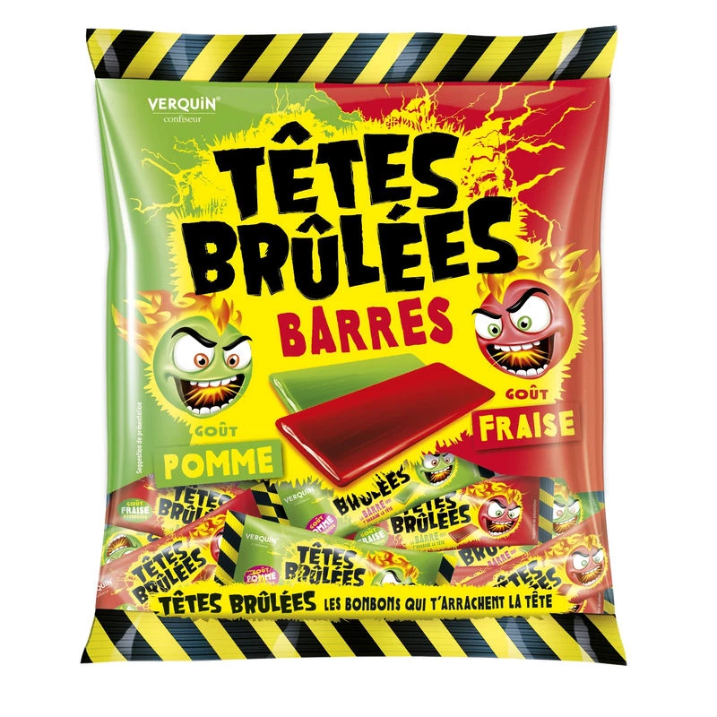 Bonbons pomme fraise 200g - TÊTES BRÛLÉES