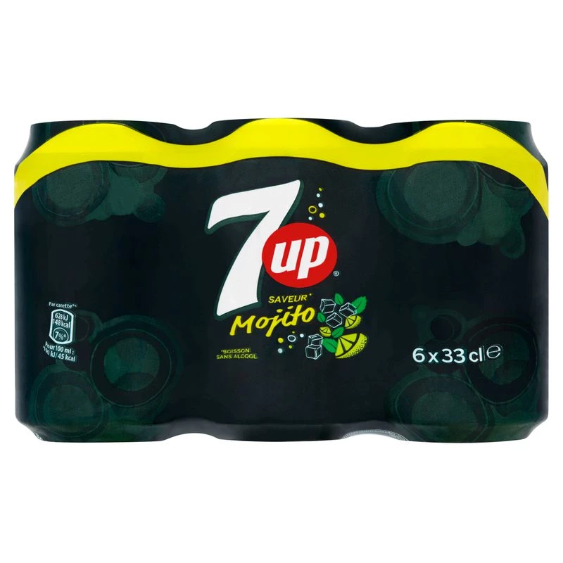 Soda en canette saveur mojito 6x33cl - 7 UP