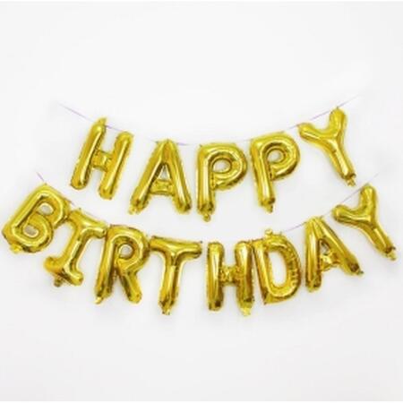 Ballons Deco Happybirthday Or