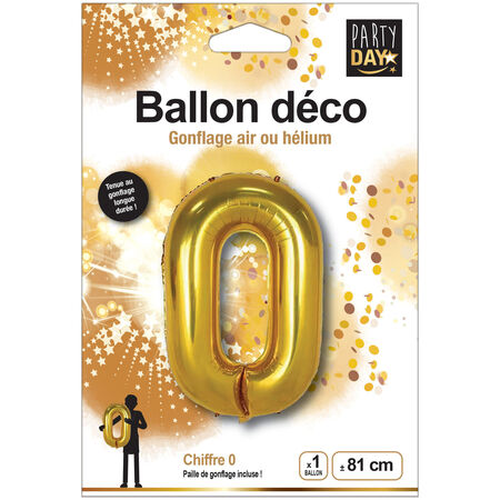 Ballon Deco Or Chiffre 0