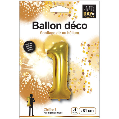 Ballon Deco Or Chiffre 1