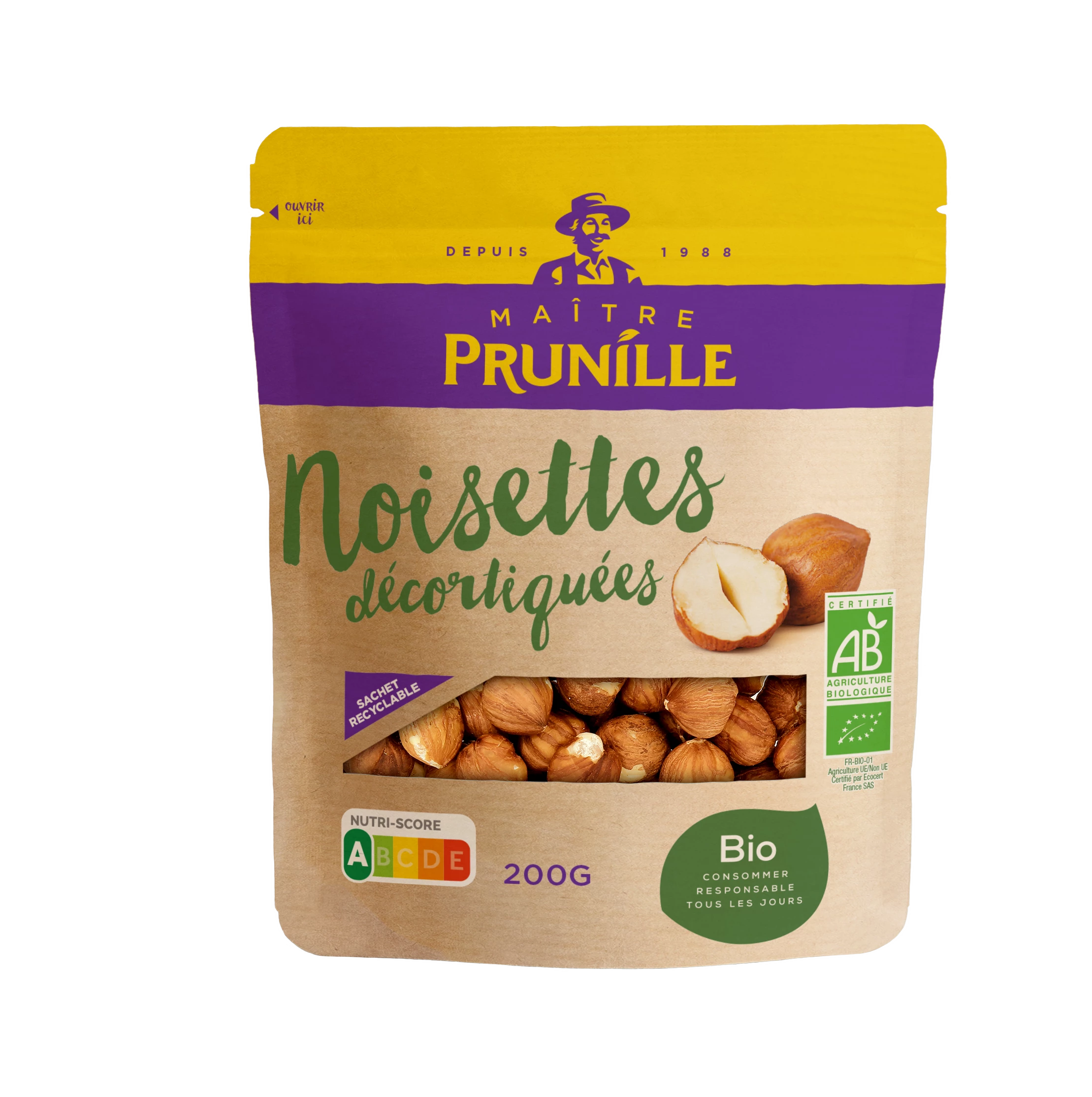 Organic Shelled Hazelnut 200gr