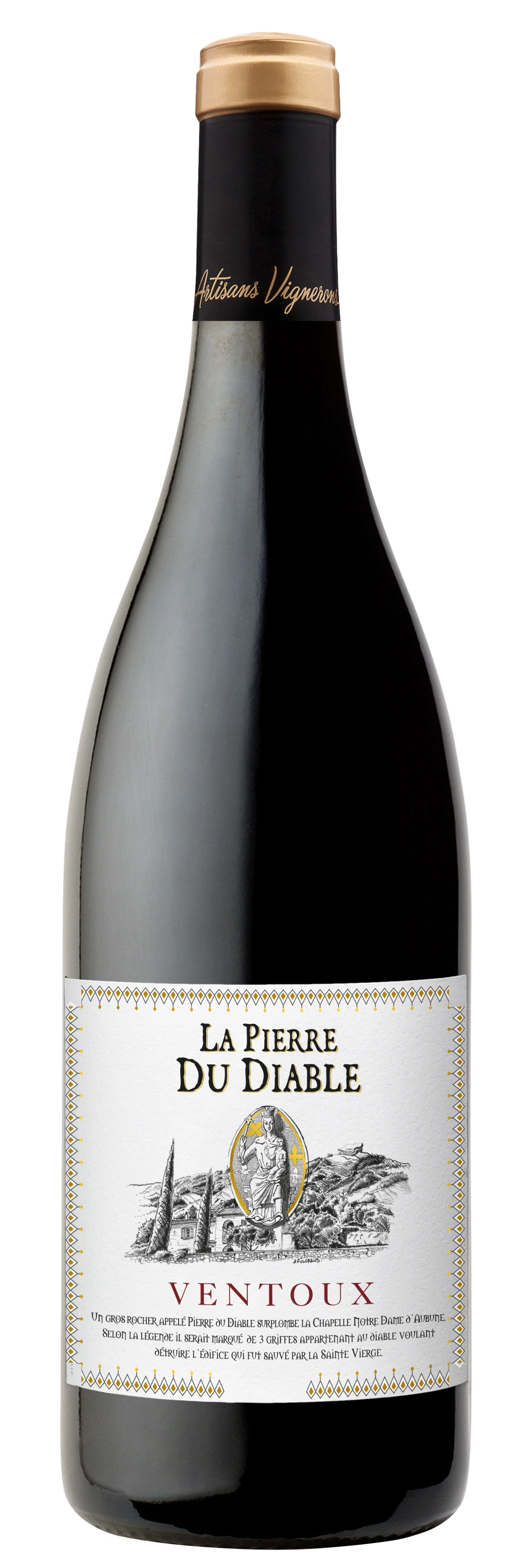 Vin Rouge Ventoux, 13°, 75cl - LA PIERRE DU DIABLE ROUGE