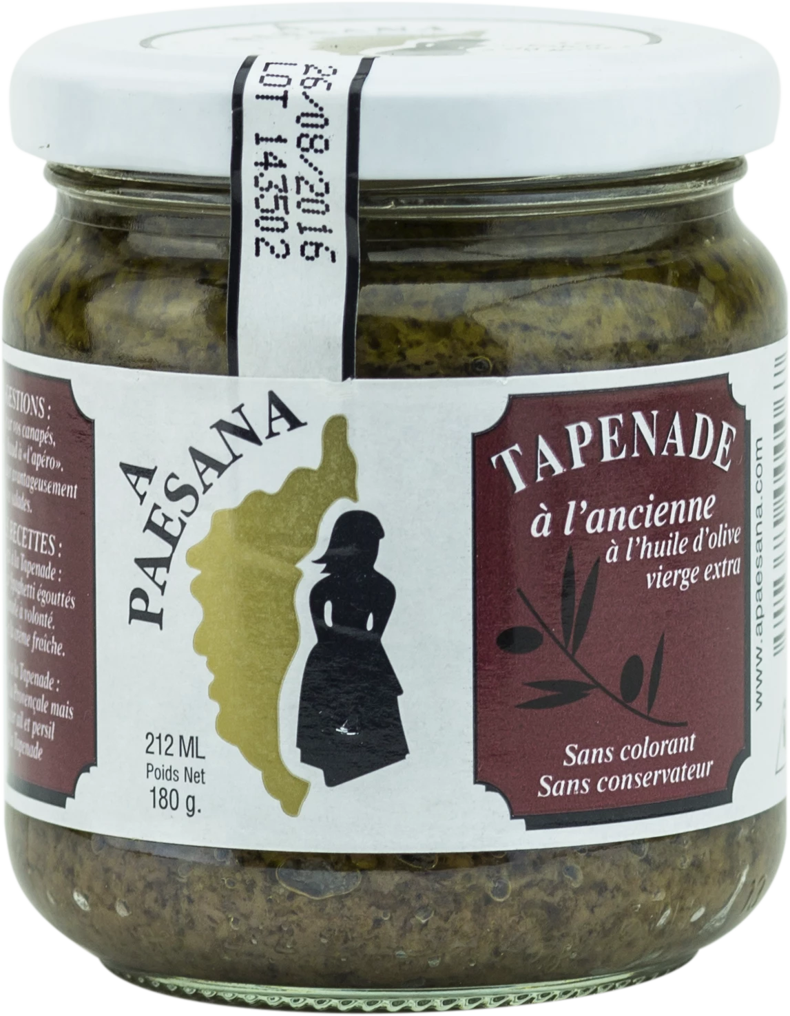 Tapenade da Córsega à moda antiga, 180g - A PAESANA