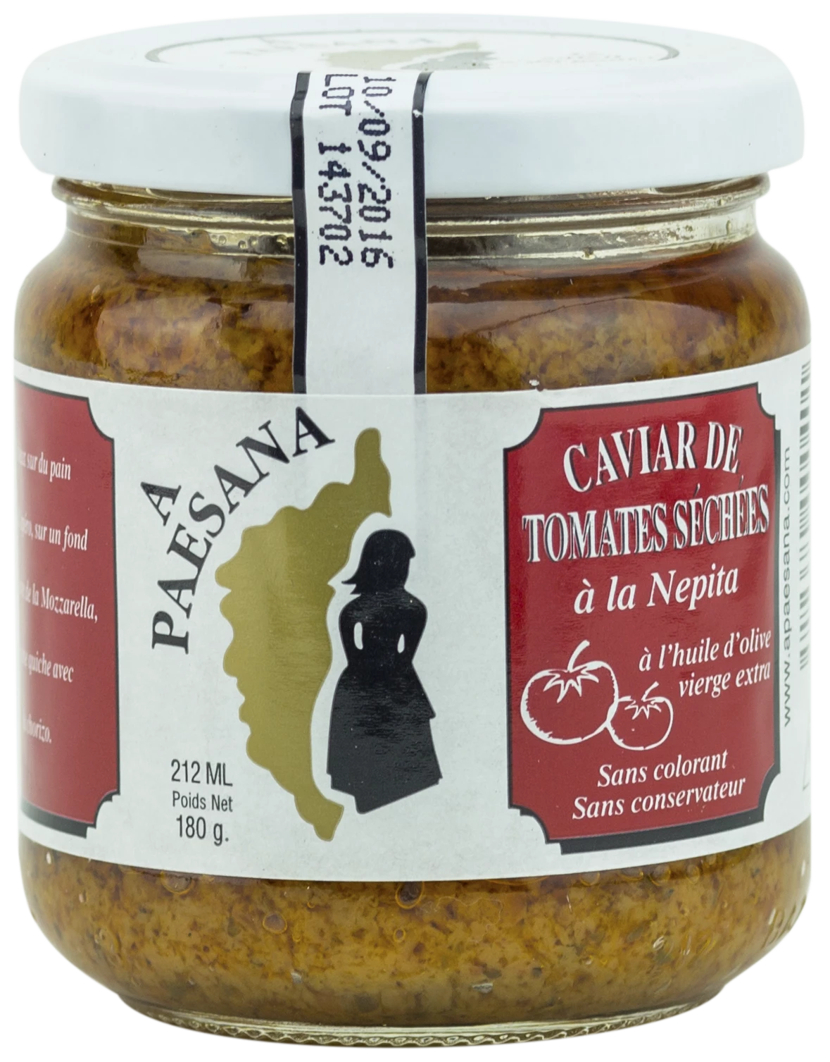 Kaviaar gedroogde tomaten in olijfolie 180g - A PAESANA
