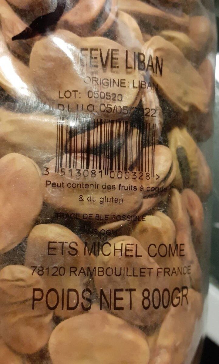 Feves Entières Import 800g. - Tersol