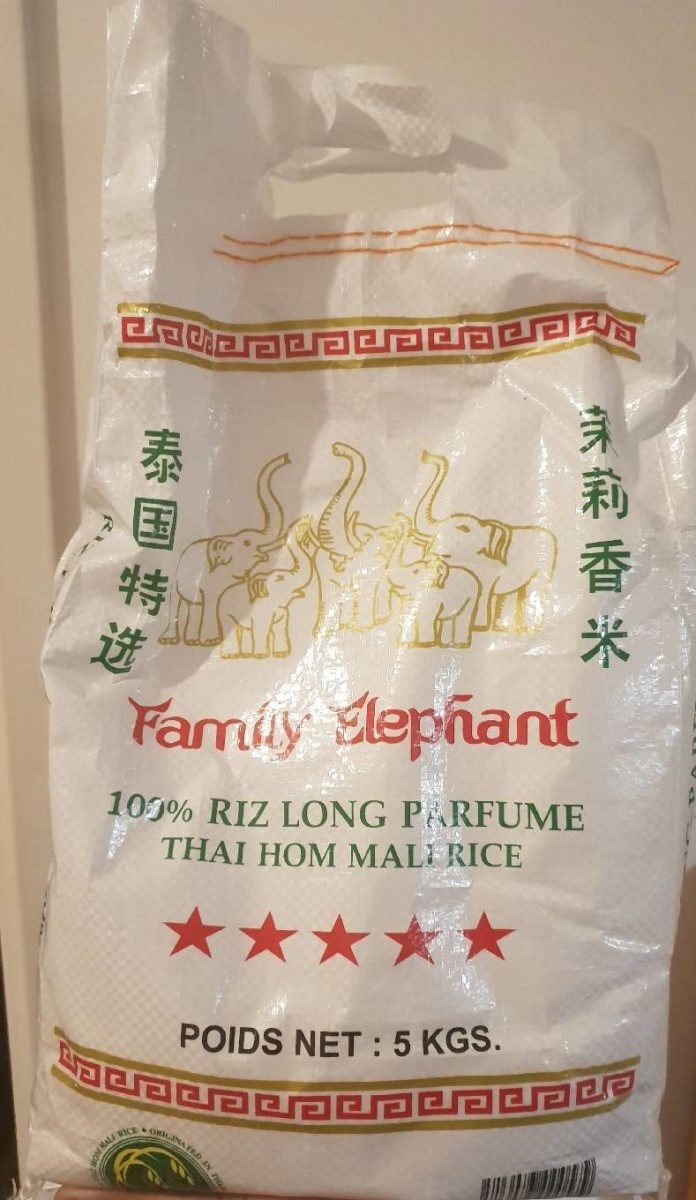 Riz Long Parfumé Family Or Thailande 5kg - Family Elephant