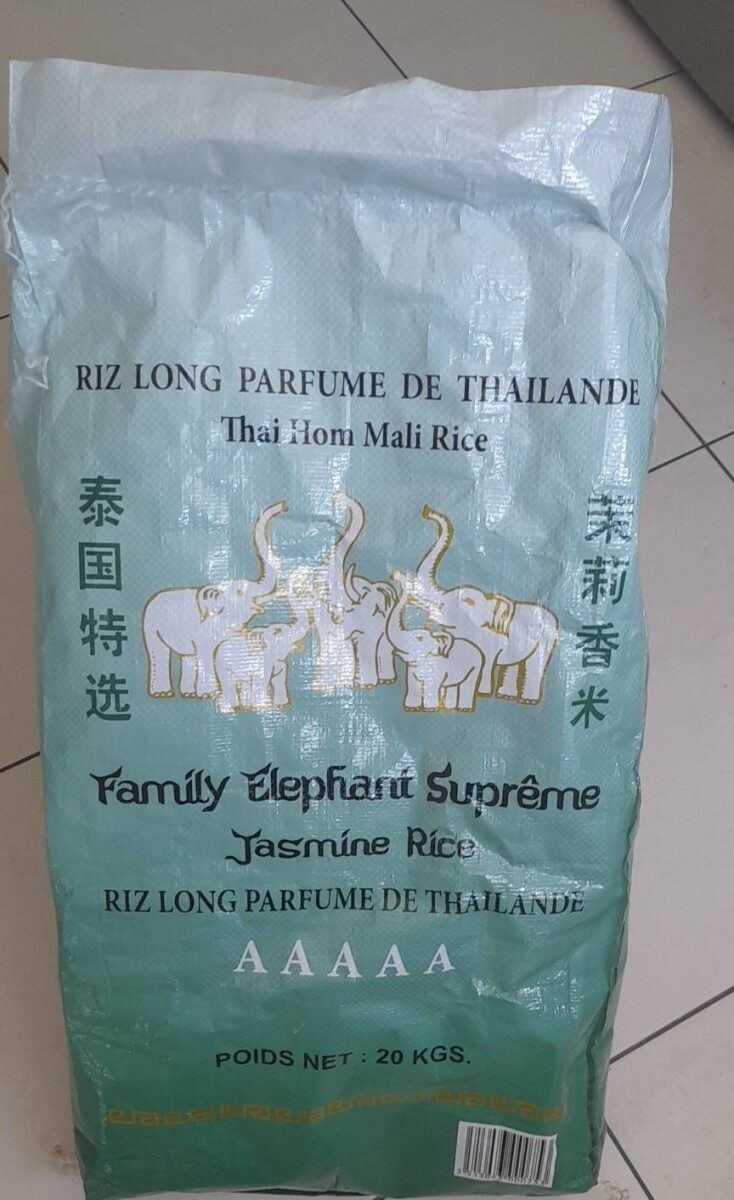 Riz Long Parfumé Suprême Thailande 20kg - Family Elephant