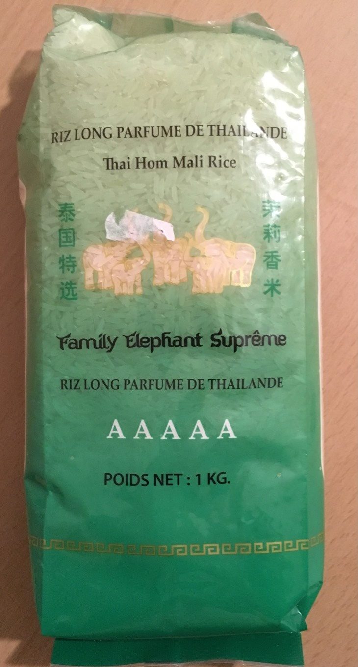 Riz Long Parfumé Suprême Thailande 1kg - Family Elephant