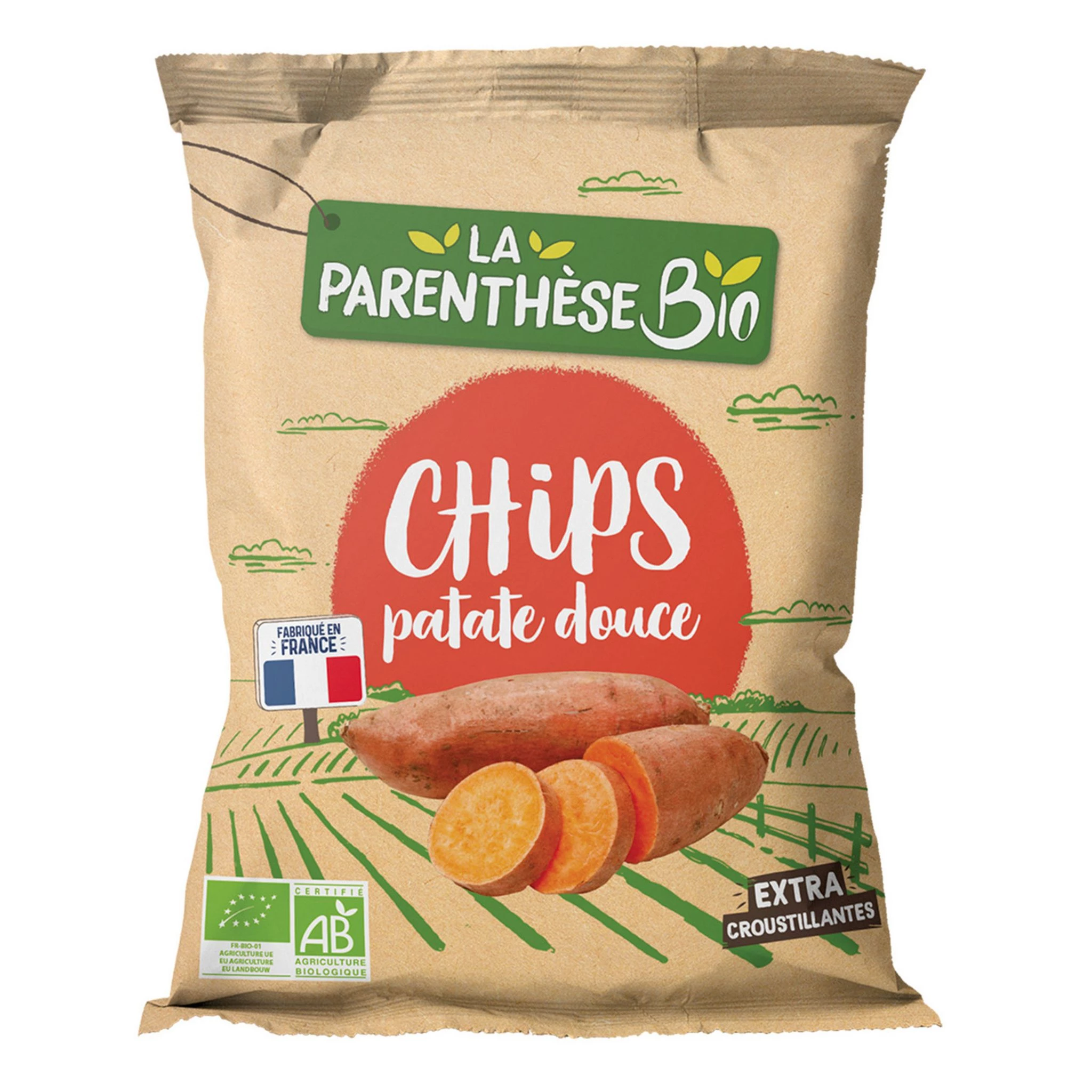 Organic Sweet Potato Crisps 75g Made In France - LA PARENTHÈSE BIO