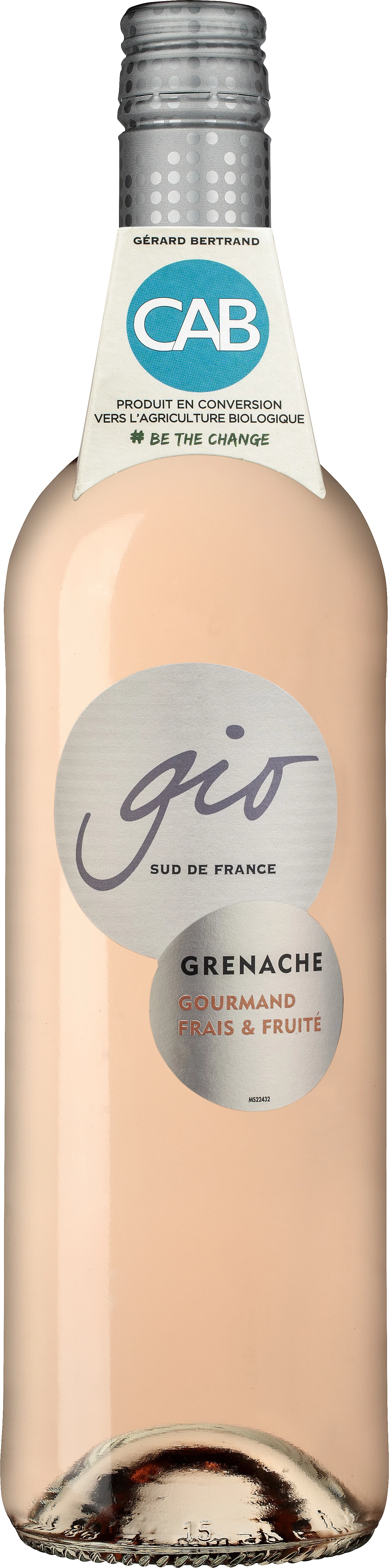 Vin Rosé Languedoc Roussillon Pays d'OC Grenache GRENACHE GIO la bouteille de 75cL