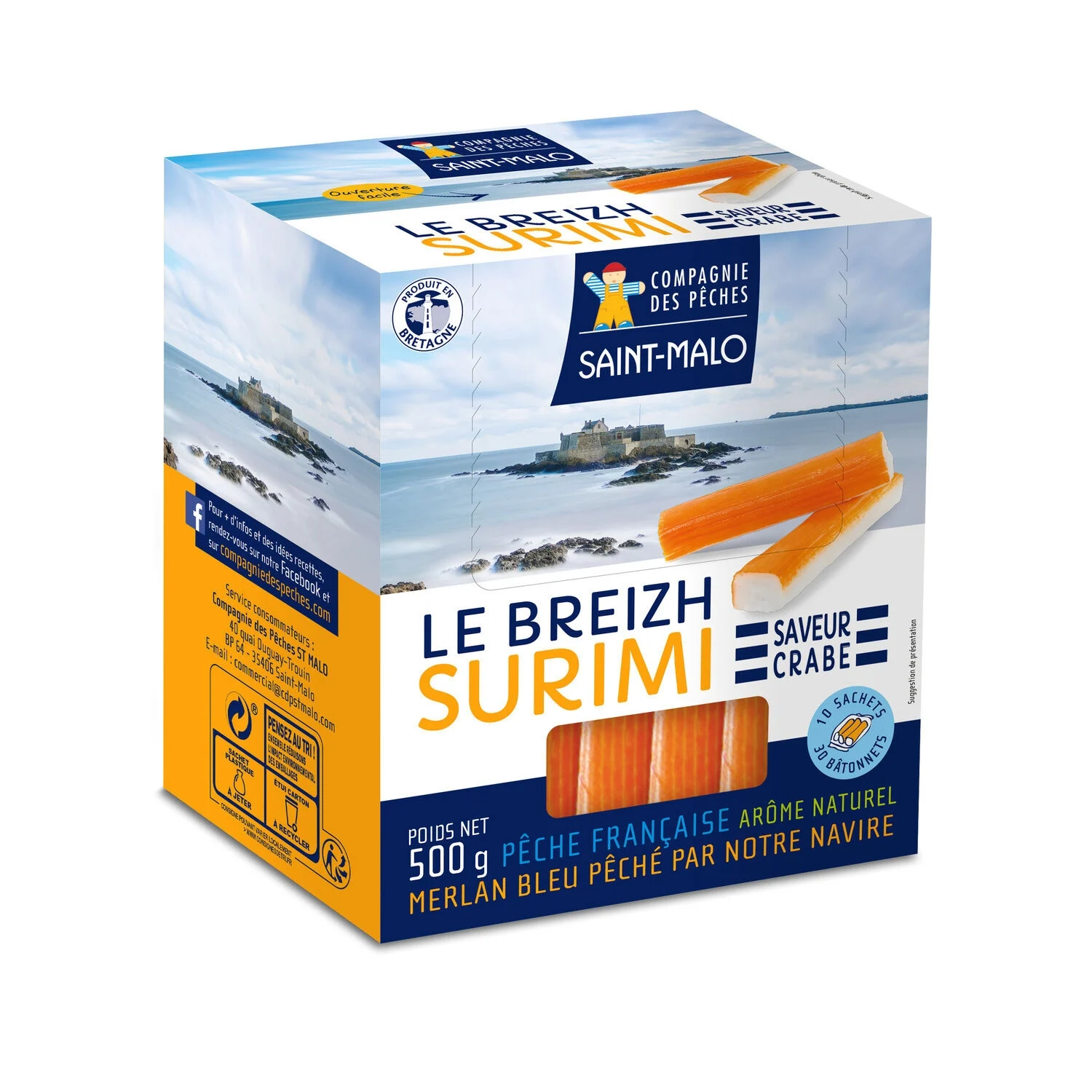 Surimi Crab Flavor 500g -  Compagnie Des Peches
