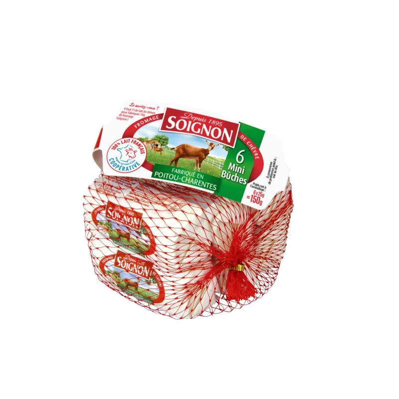 Mini Goat Log Cheese 6x25g - SOIGNON